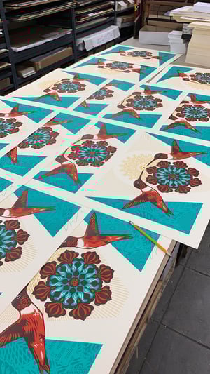Flowering Dignity Colibri Letterpress Print