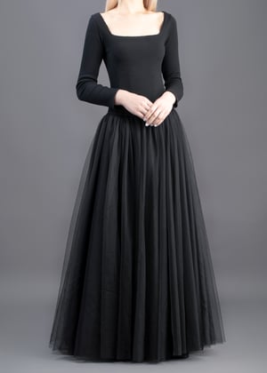 Image of Sophie Tulle Long Dress Black  - PLEASE INQUIRE