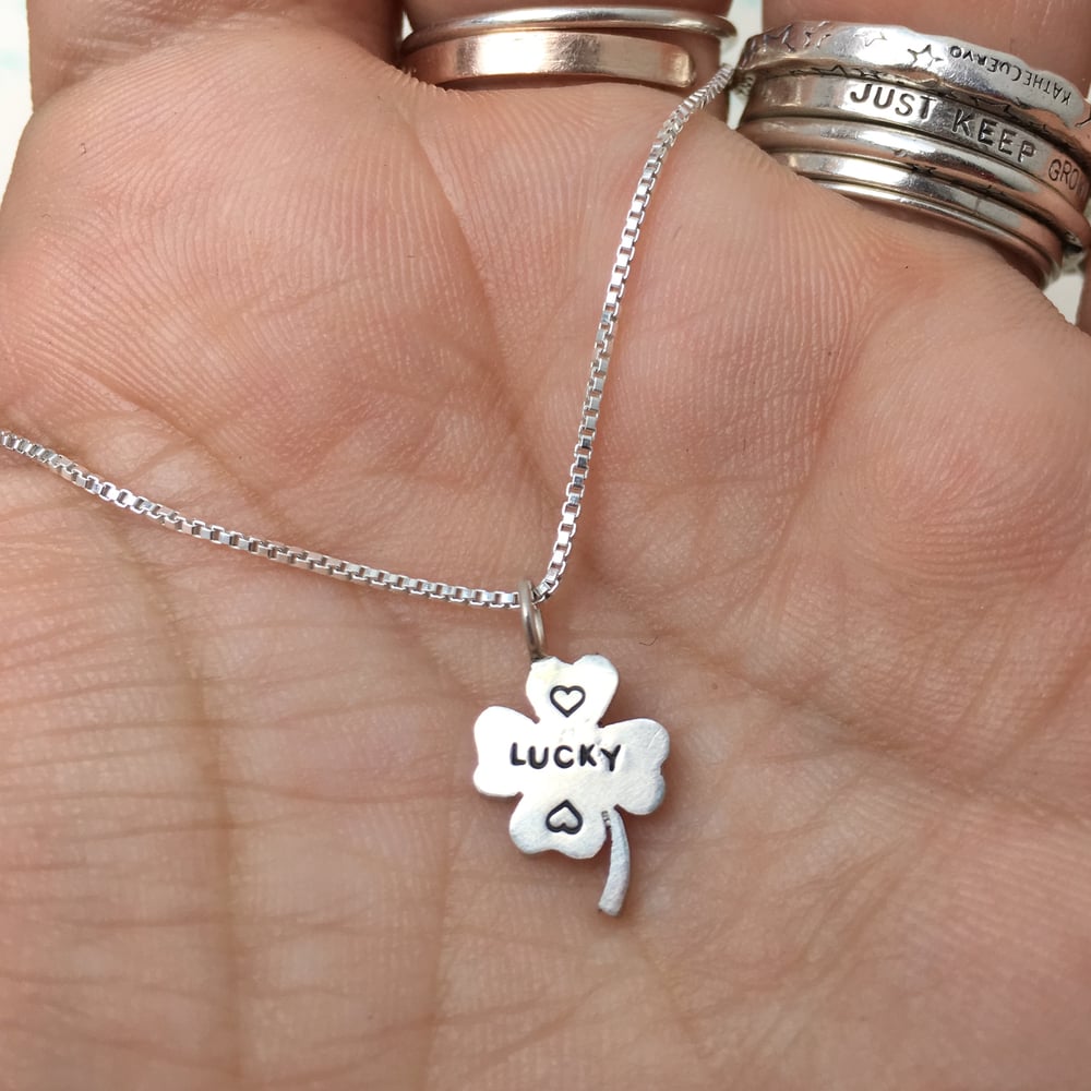 Image of lucky clover necklace