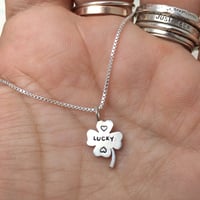 Image 1 of lucky clover necklace