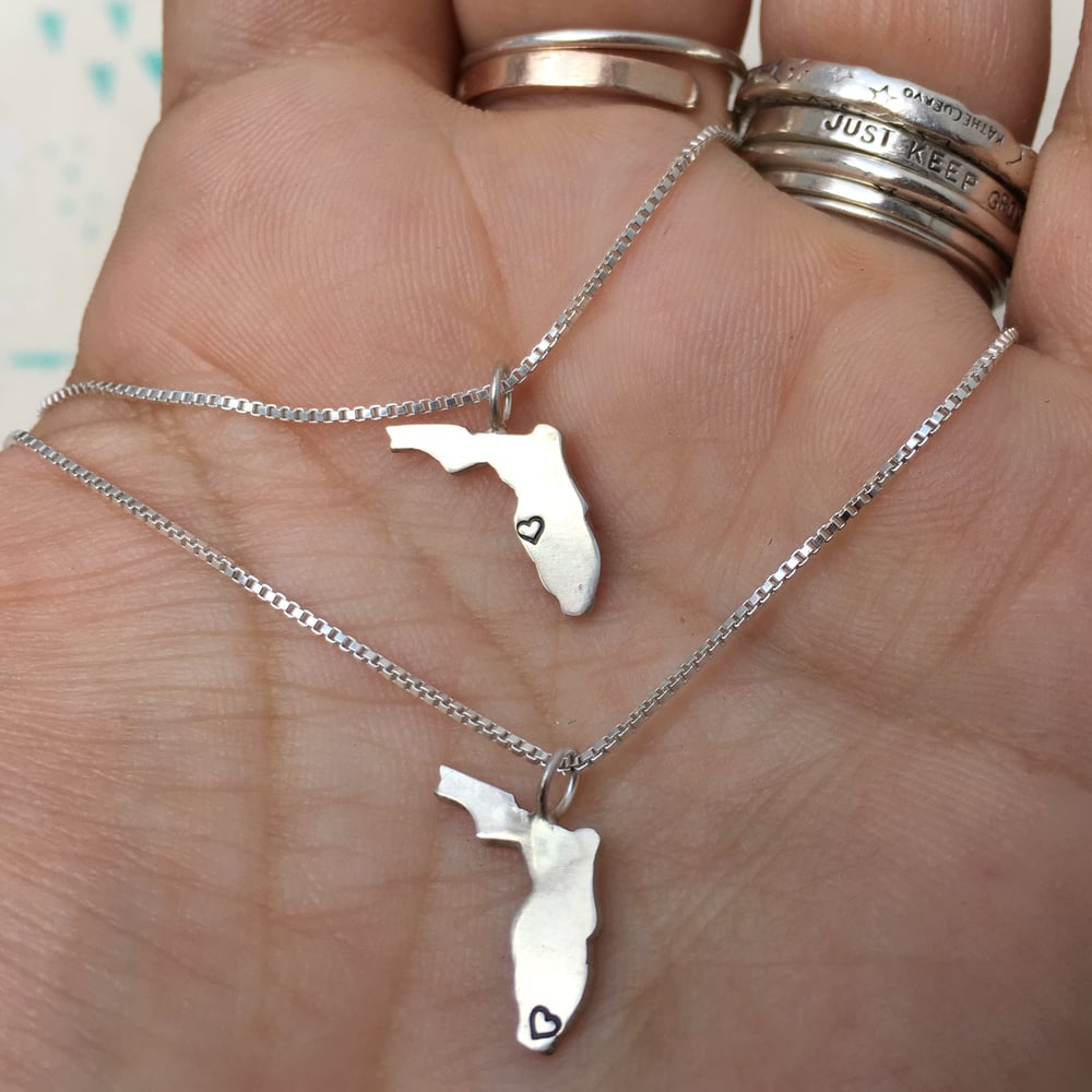 Image of tiny florida necklace