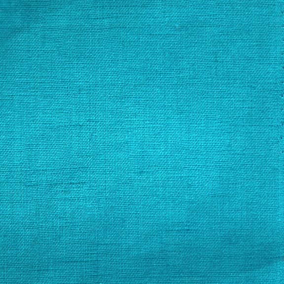 Image of Linen Fabric Square for Crewel Embroidery - Turquoise