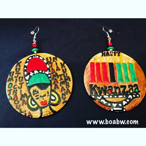 Image of Kwanzaa Earrings (Afrocentric African American )