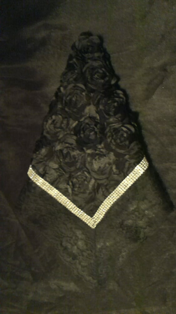 Image of SATIN ROSETTE HANKIES  W/BLING 