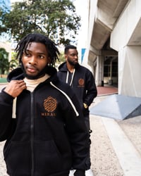 Image 3 of Signature Black and Brown Premium Zip Up Hoodie  