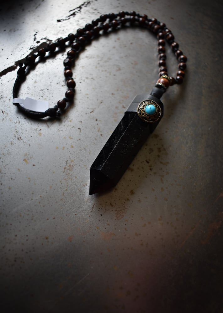 Image of Shimmering Black Obsidian Necklace