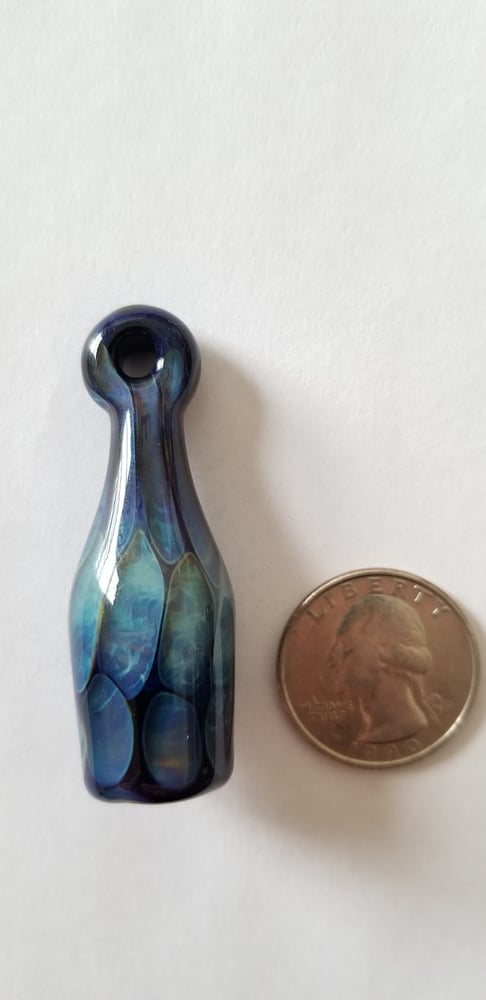 Image of Essential oil diffuser pendant - silver flambe 2