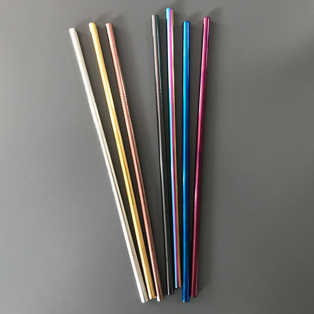 Image of 8mm Glass or Metal Drinking Straws