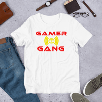 Image 2 of GAMER GANG POWER UP TEE RD/YLLW