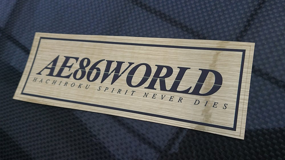 Image of AE86 WORLD Gold Spirit Sticker