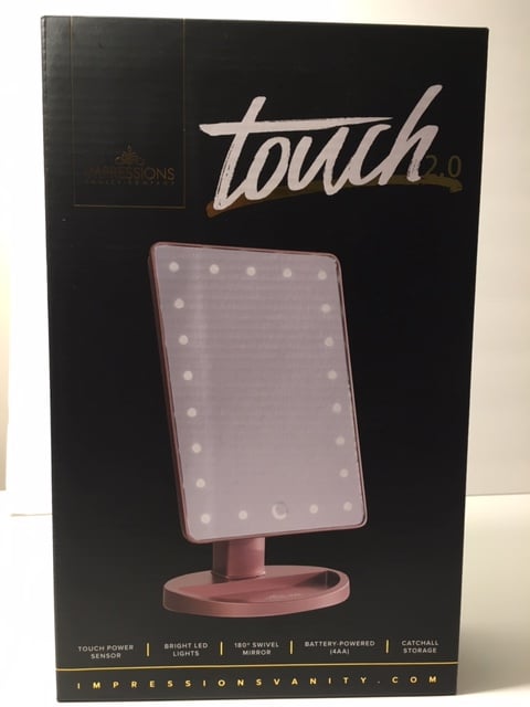 Image of  Impressions Vanity Touch 2.0 Dimmable LED Makeup Mirror in Rose Gold