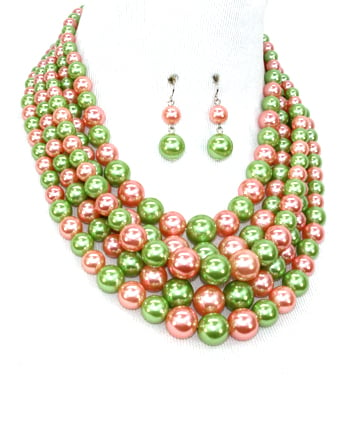 Image of Pink and Green Pearls