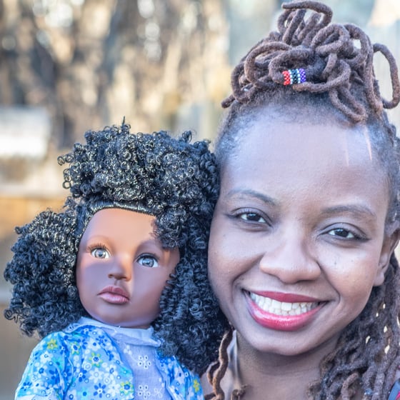 Image of Beautiful Black Doll Nevaeh African American| Haitian American| Soft Vinyl Made| 