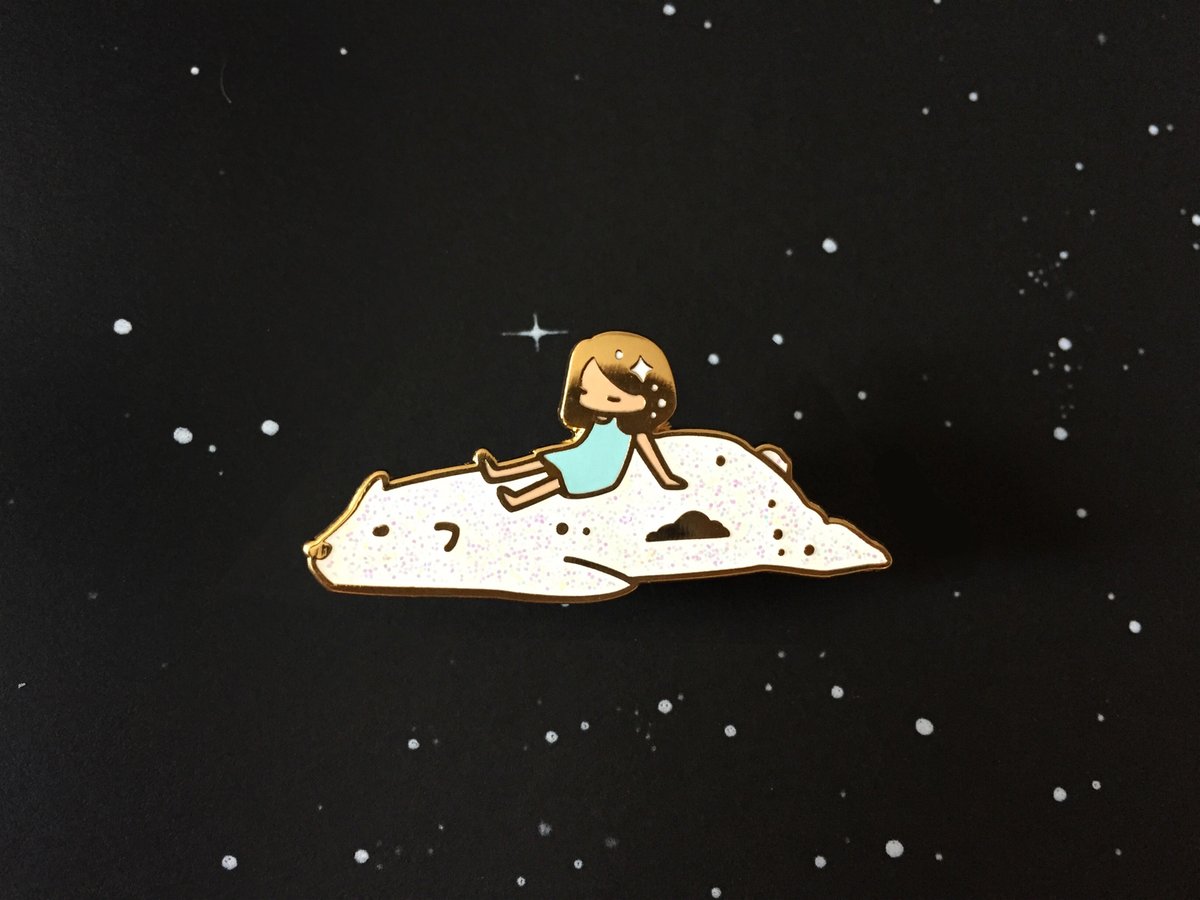Image of Celestial Bear White Enamel Pin