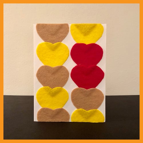 Image of HEARTS IN A ROW - WHITE