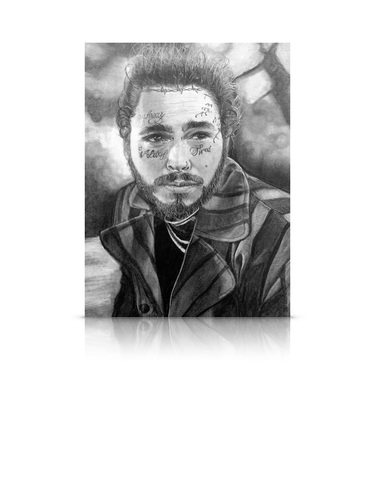 Image of Posty |  Graphite and ink on paper 
