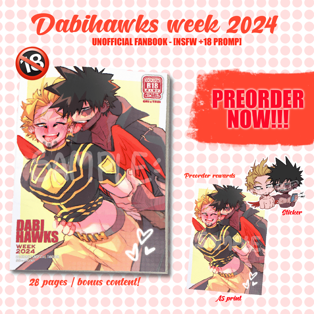 Image of [PREORDER] Dabihawks Week 2024 - Unofficial Fanbook [NSFW +18 Promp]