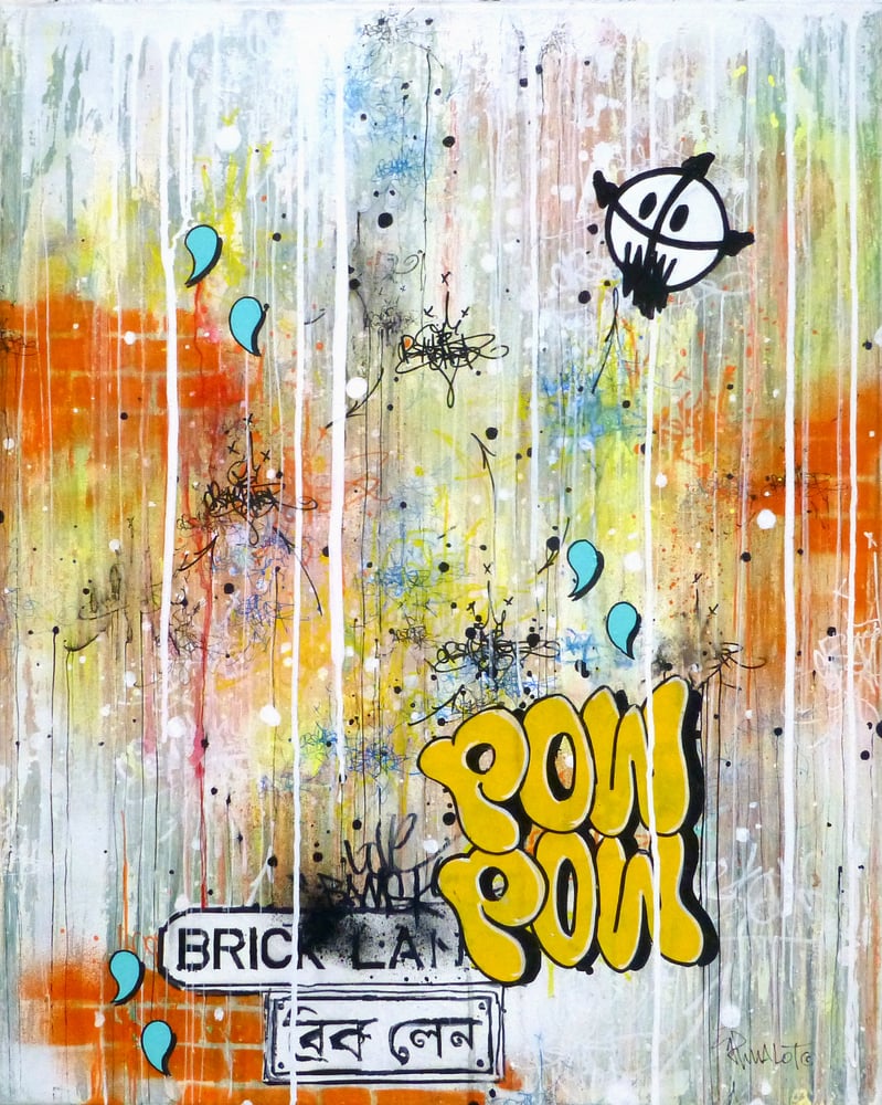 Image of 'POW! 'BRICKLANE''. 2018. Original painting. Signed.