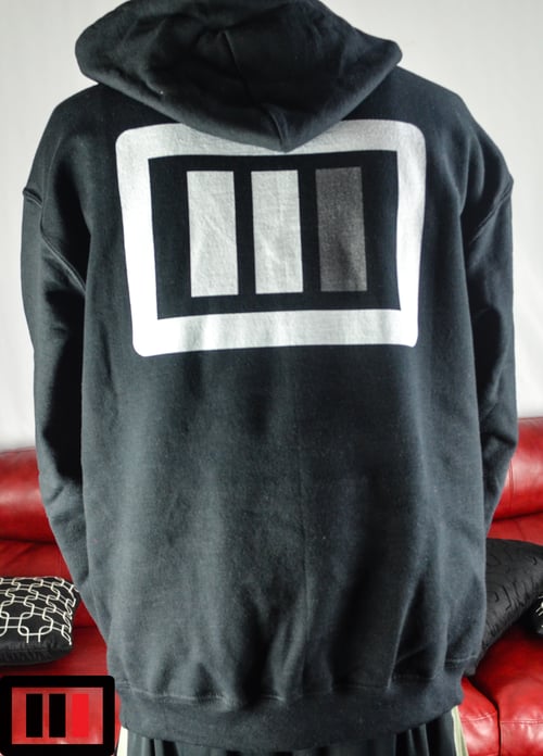 Image of Black Hoodie Stay [Focused] white/dark grey OG