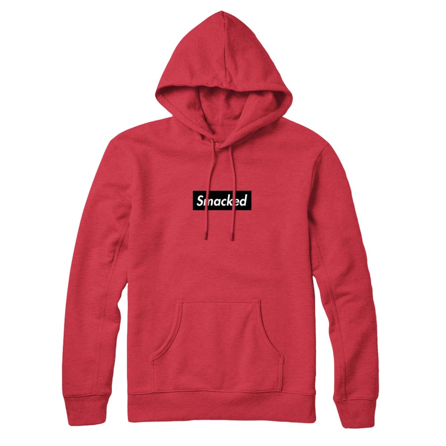 Image of Smacked Box Logo Red/Blk Hoodie
