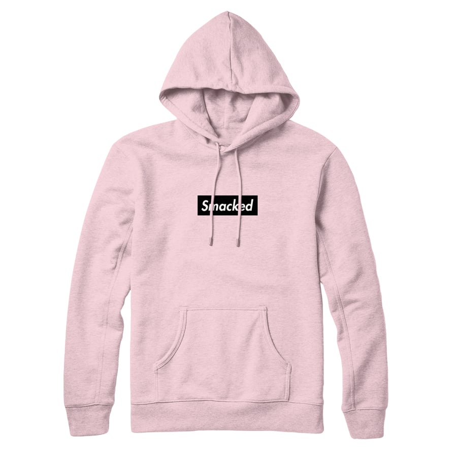 Image of Smacked Box Logo Salmon/Blk Hoodie