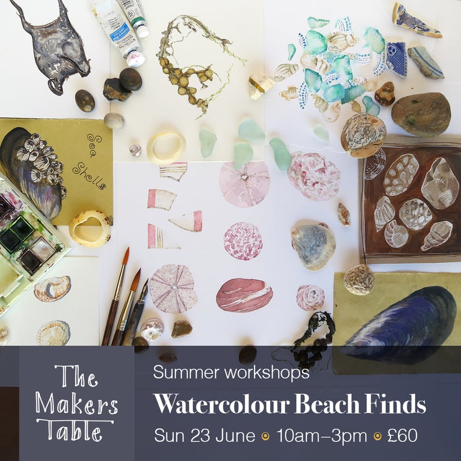 Image of Watercolour Beach Finds Workshop
