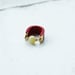 Image of Dot ring - Yellow Jade and Red