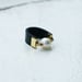 Image of Dot Ring -  Fresh water Pearl and black