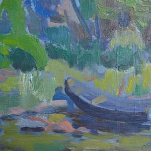 Image of Mid-Century Landscape,' Rowing Boats,'