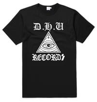 Image 2 of DHU Records Logo/DHU Vinyl porn T-shirt