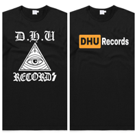 Image 1 of DHU Records Logo/DHU Vinyl porn T-shirt