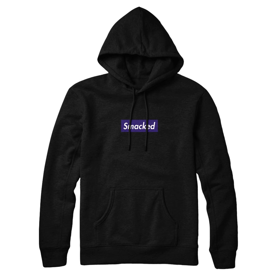 Image of Smacked Box Logo Black/Purple Hoodie