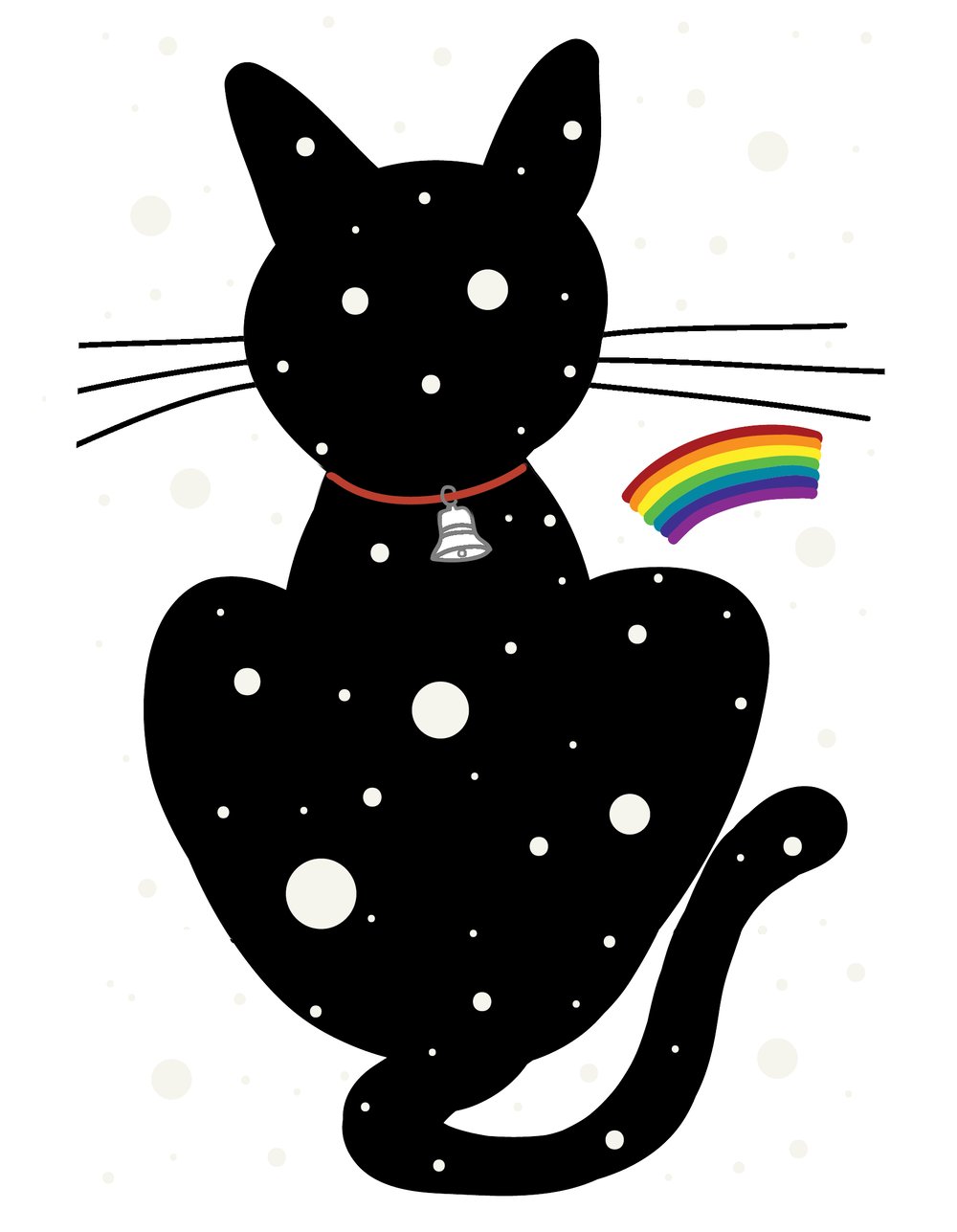 Image of Snow Cat With Rainbow