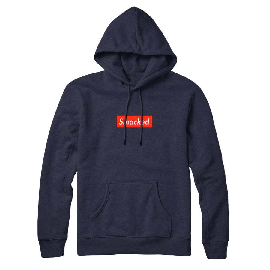 Image of Smacked Box Logo Blu/Red Hoodie