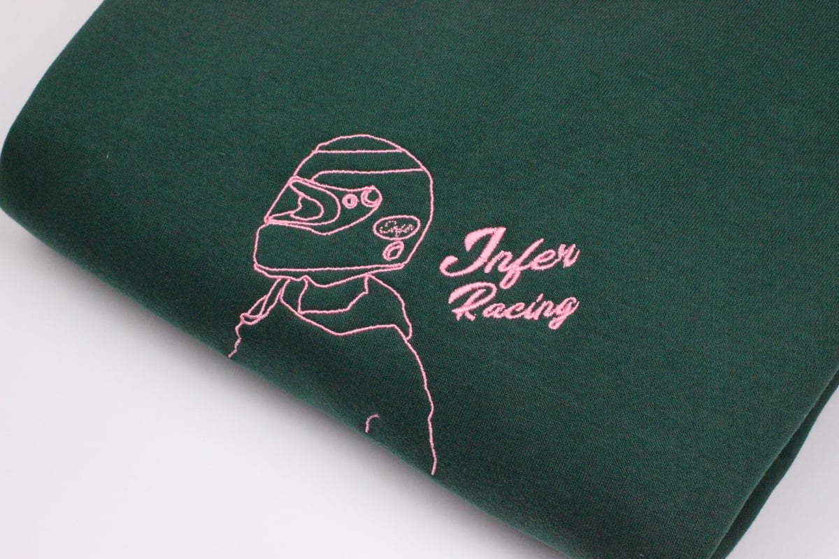 Image of 'INFER Racing' Crewneck Sweatshirt Green