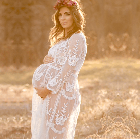 Image of Camellia Lace Maternity – White