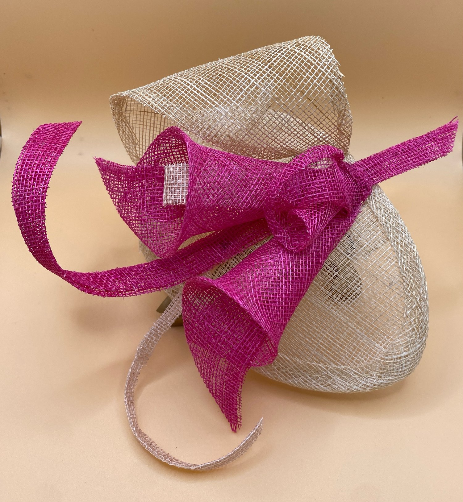 Image of Magenta Sinamay Fascinator