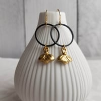 Image 1 of Golden Honey Bee Earrings