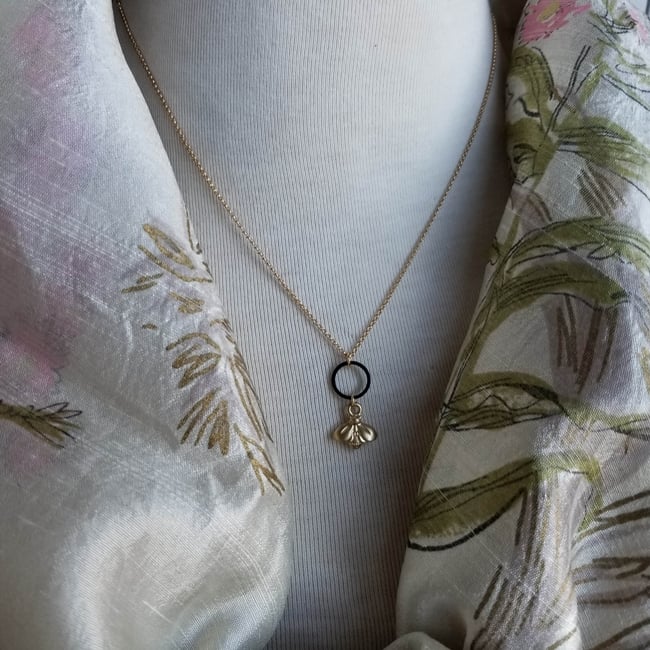 Golden Honey Bee Earrings