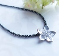 Image 1 of Silver or Gold Lotus Flower Necklace