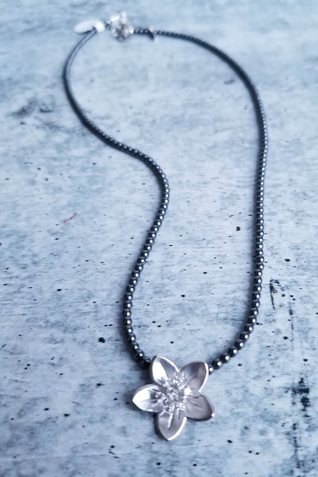 Silver or Gold Lotus Flower Necklace