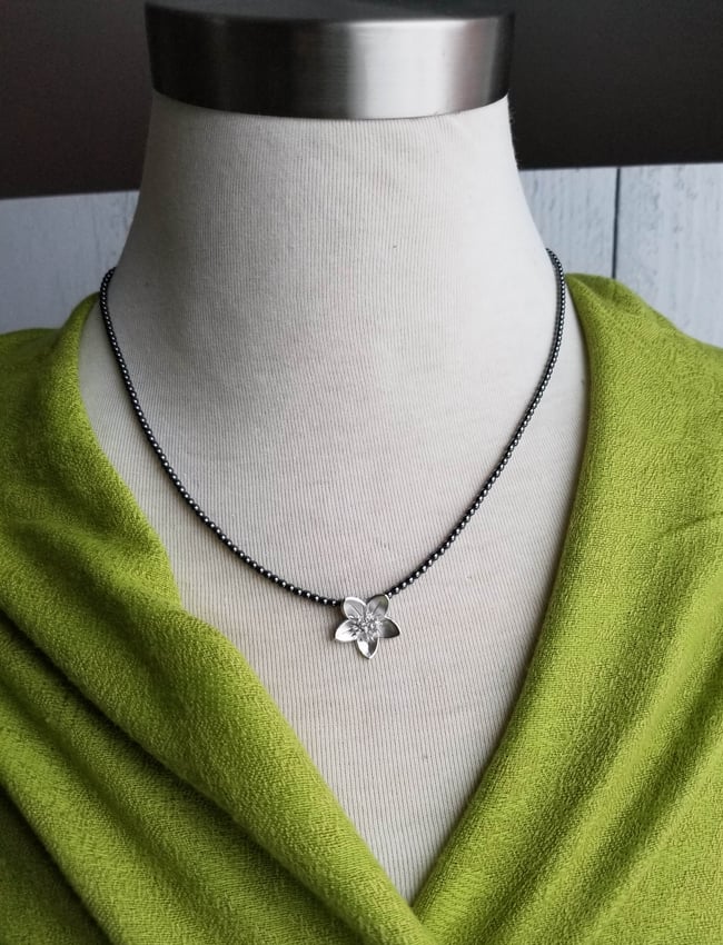 Silver or Gold Lotus Flower Necklace