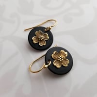 Image 4 of Dogwood Disc Earrings