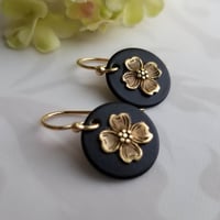 Image 5 of Dogwood Disc Earrings