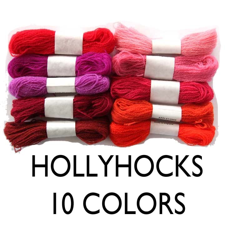 Wool Thread for Crewel Embroidery - Hollyhock Collection