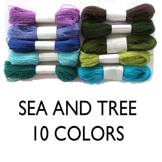 Image of Crewel Wool Embroidery Thread - Sea + Tree Collection