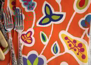 Image of Jaipur Orange Tea Towel Pre-Order - FREE SHIPPING