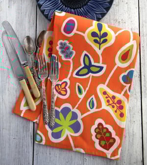 Image of Jaipur Orange Tea Towel Pre-Order - FREE SHIPPING