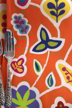 Image of Jaipur Orange Tea Towel Pre-Order - FREE SHIPPING