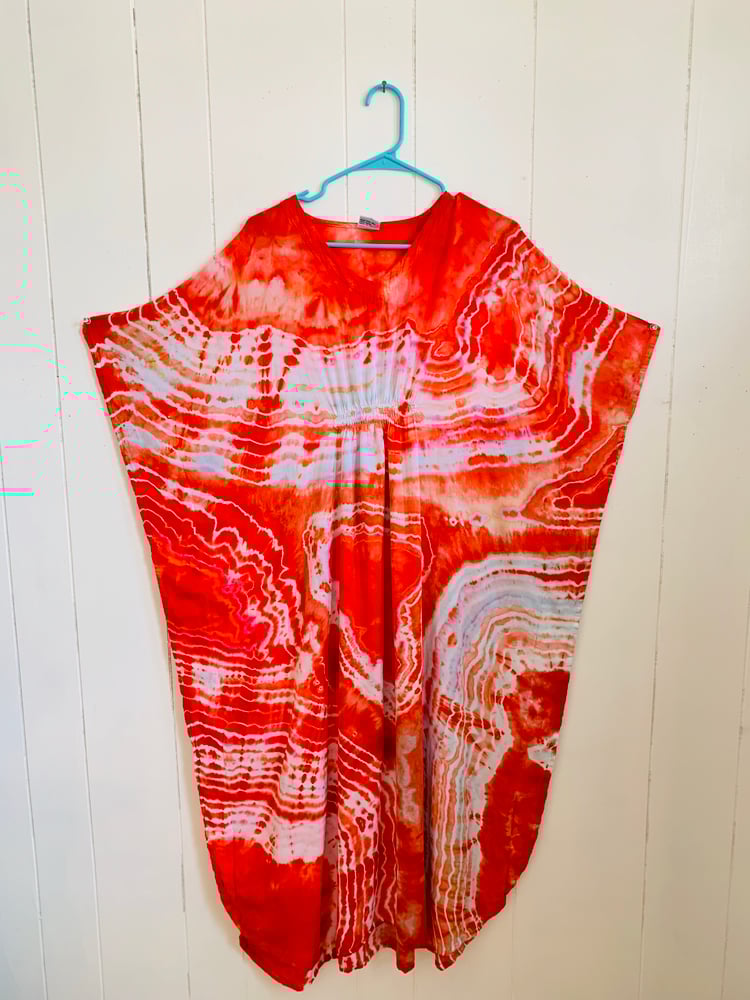 Image of Free size coral kaftan 